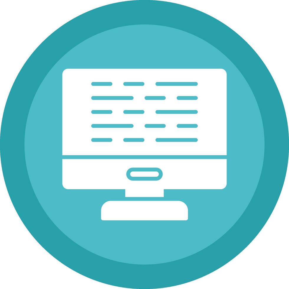 Computer Glyph Due Circle Icon Design vector