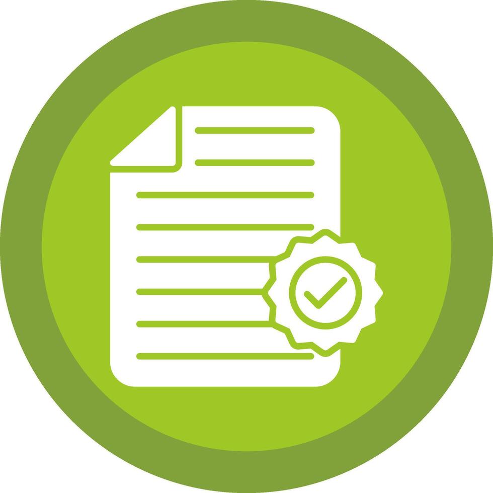File Glyph Due Circle Icon Design vector