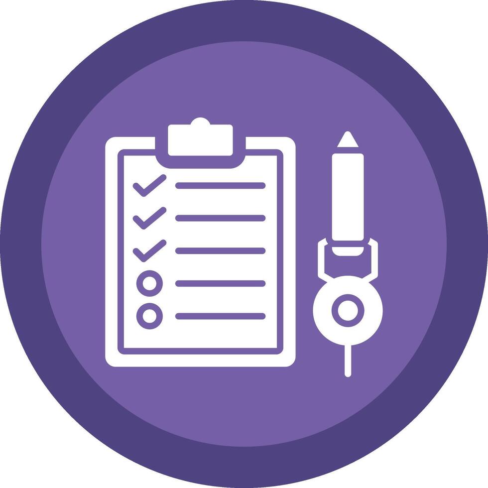 Check List Glyph Due Circle Icon Design vector