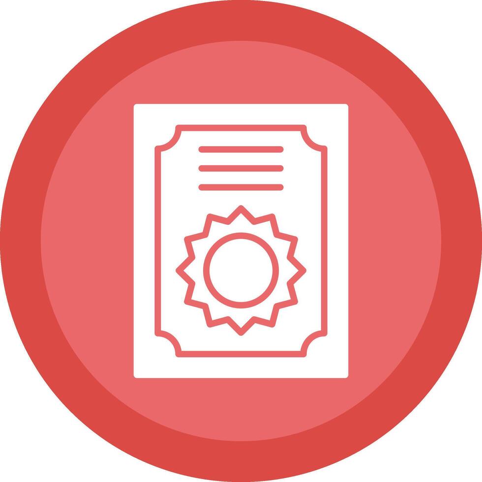 certificado glifo debido circulo icono diseño vector