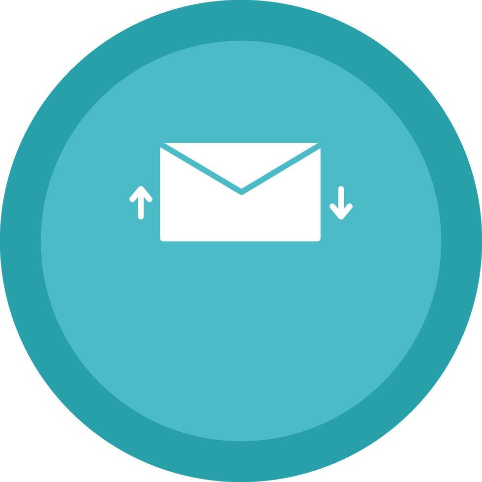 Email Glyph Due Circle Icon Design vector