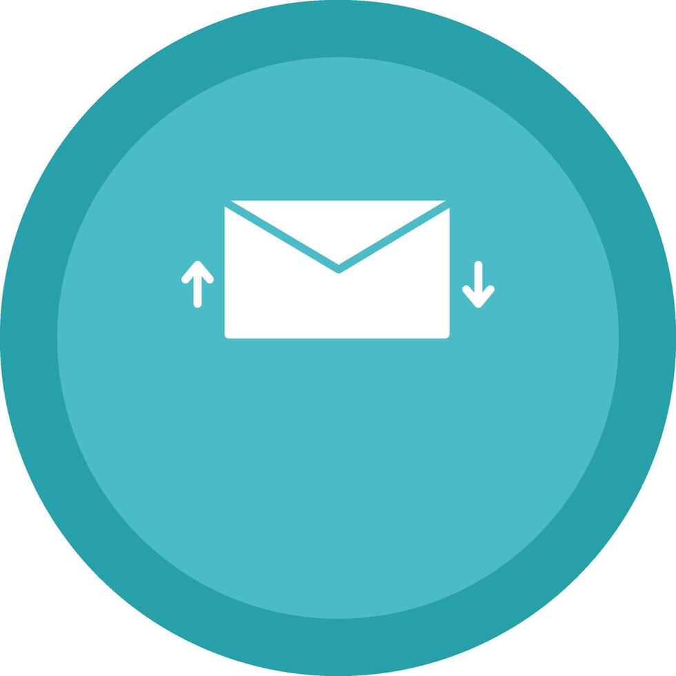 Email Glyph Due Circle Icon Design vector