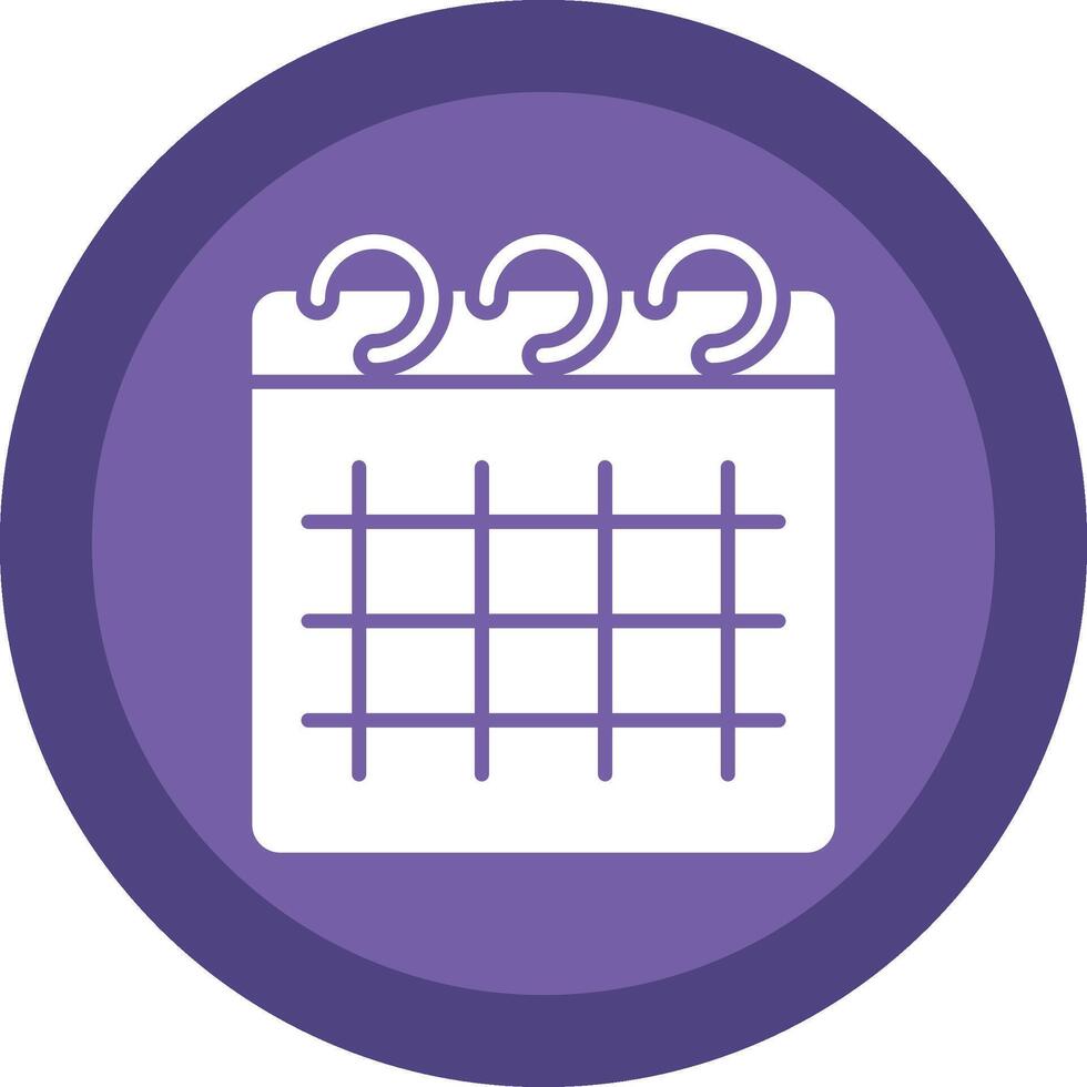 Calendar Glyph Due Circle Icon Design vector