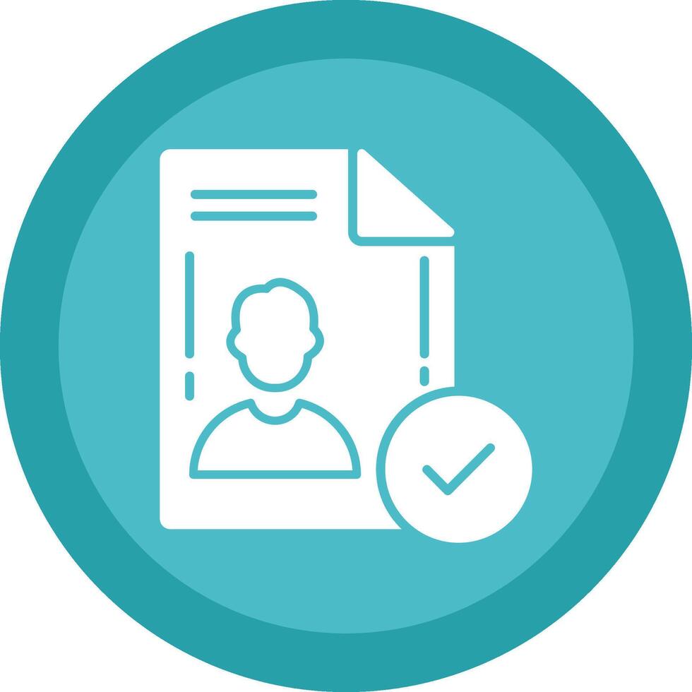 File Approved Glyph Due Circle Icon Design vector