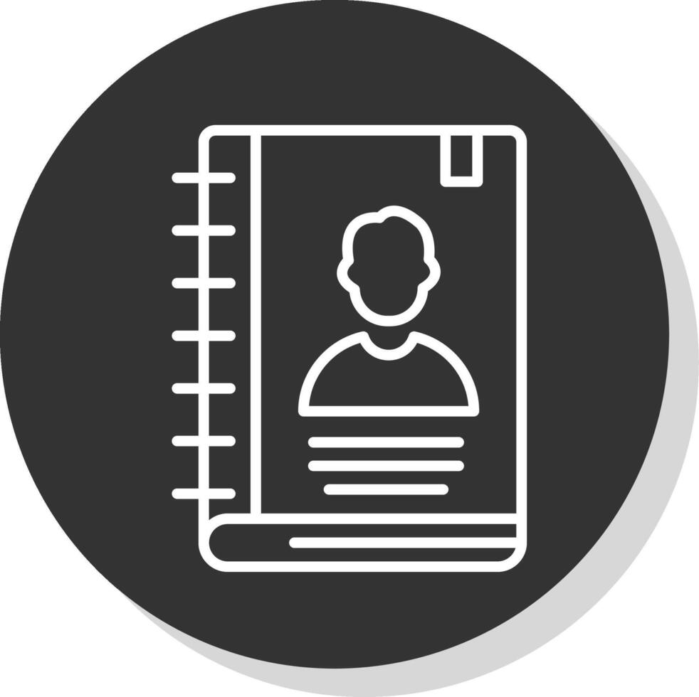 Agenda Glyph Due Circle Icon Design vector