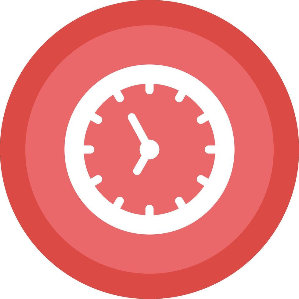 reloj glifo debido circulo icono diseño vector