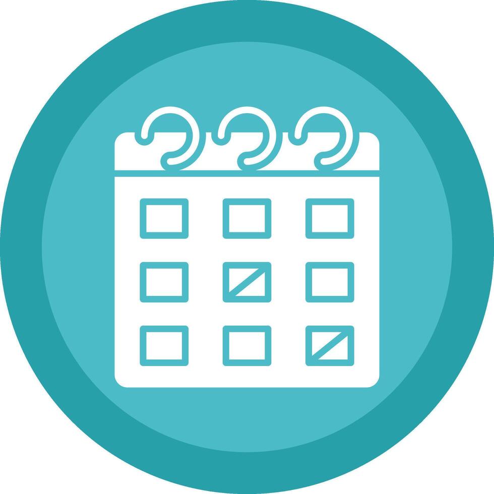 Schedule Glyph Due Circle Icon Design vector