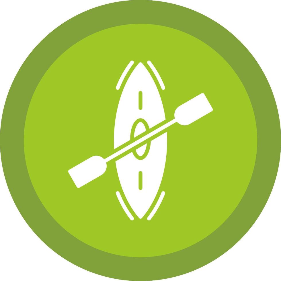 Kayak Glyph Due Circle Icon Design vector