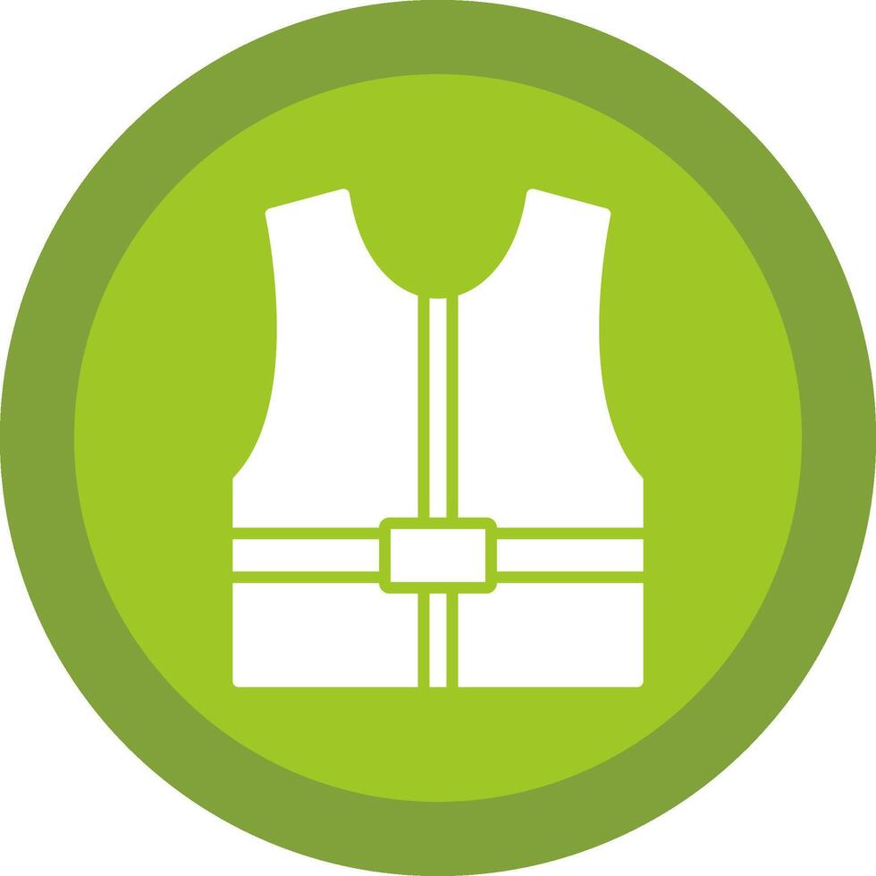 Jacket Glyph Due Circle Icon Design vector