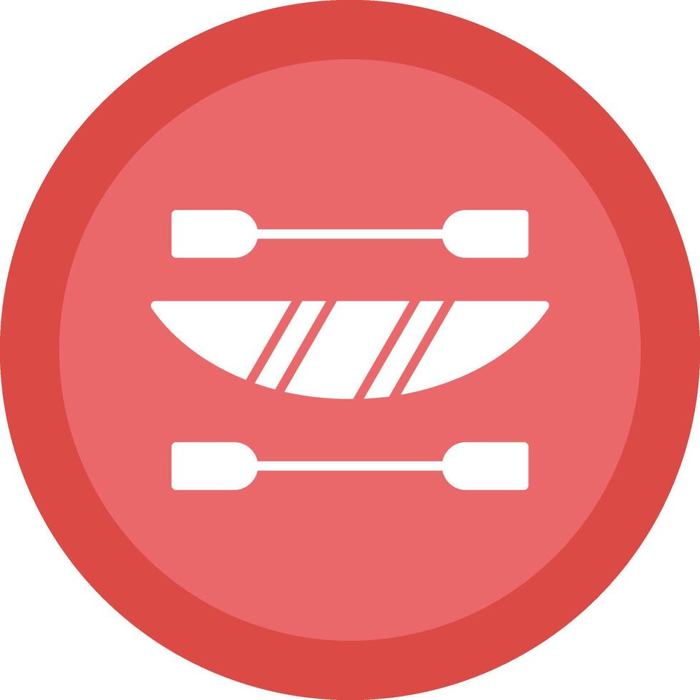 Kayak Glyph Due Circle Icon Design vector