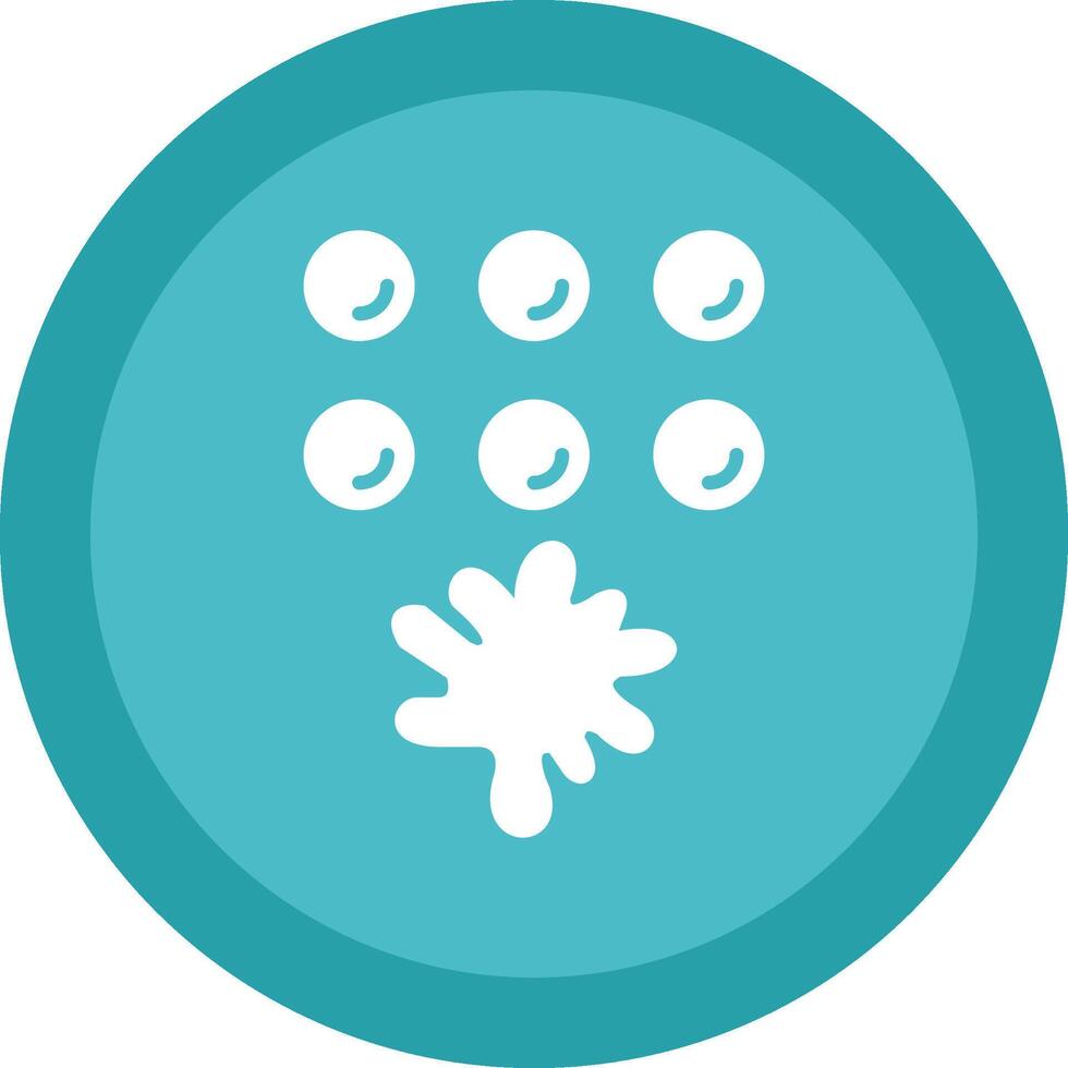 Paintballs Glyph Due Circle Icon Design vector