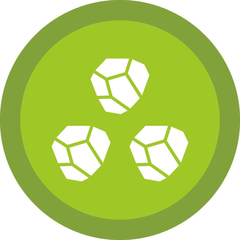 Boulder Glyph Due Circle Icon Design vector