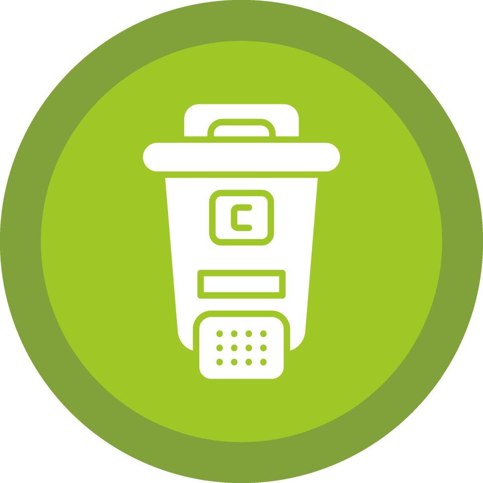 Ink Glyph Due Circle Icon Design vector