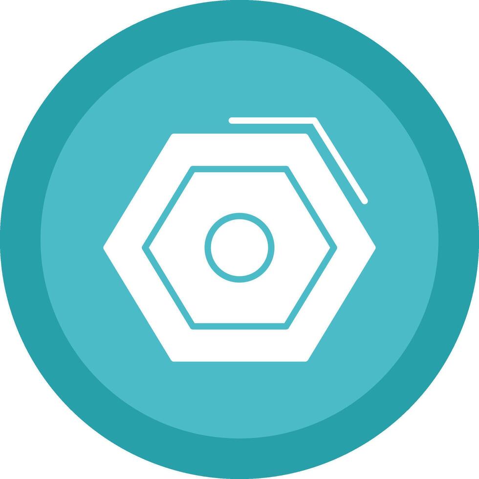 Nut Glyph Due Circle Icon Design vector
