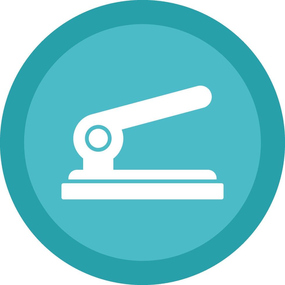 Hole Punch Glyph Due Circle Icon Design vector
