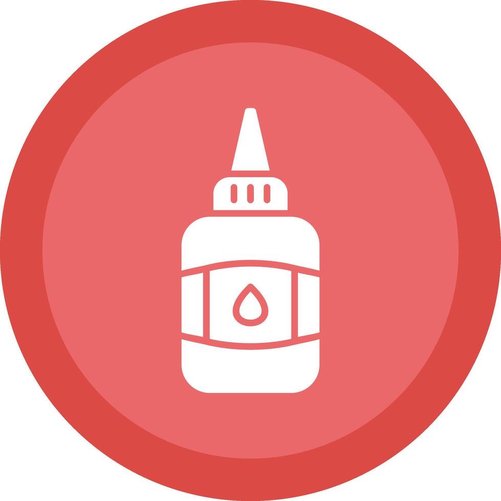 Glue Glyph Due Circle Icon Design vector