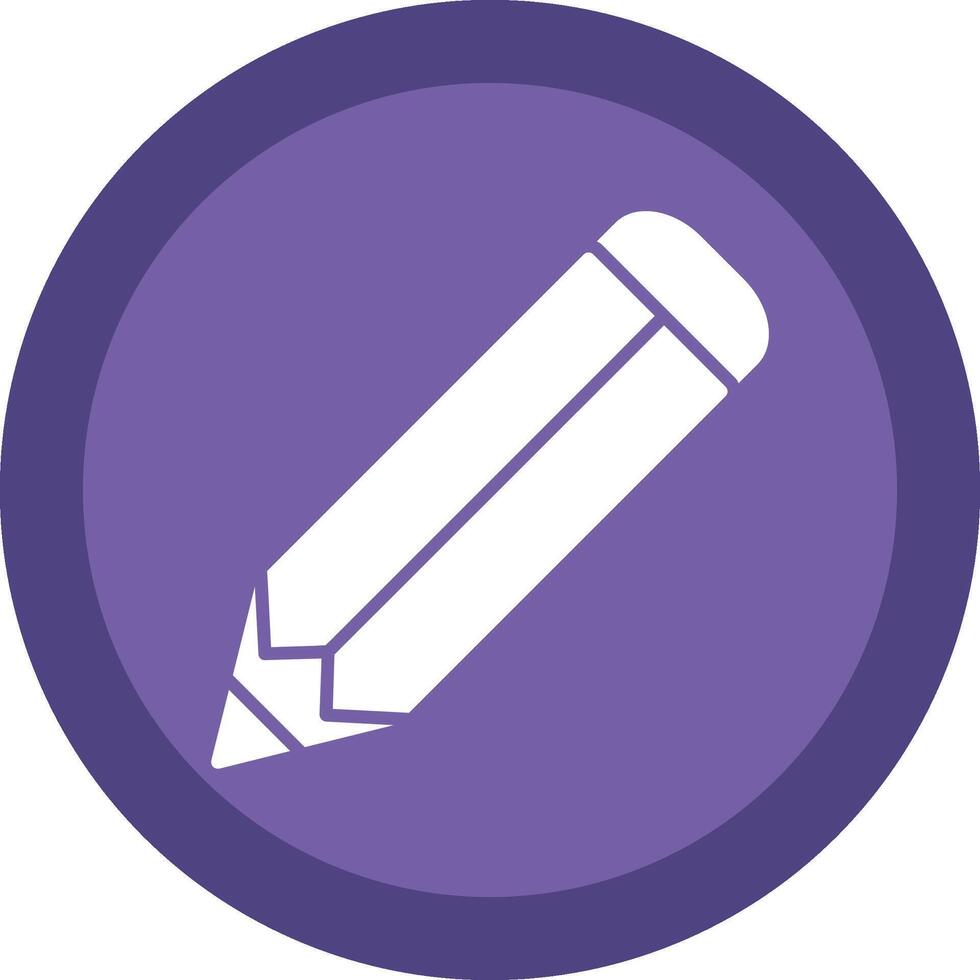 Pencil Glyph Due Circle Icon Design vector