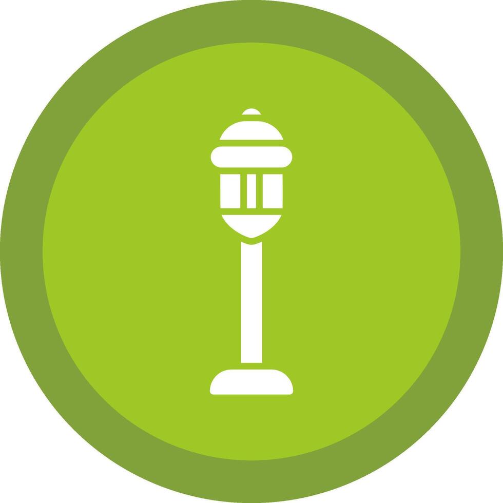 Street Light Glyph Due Circle Icon Design vector