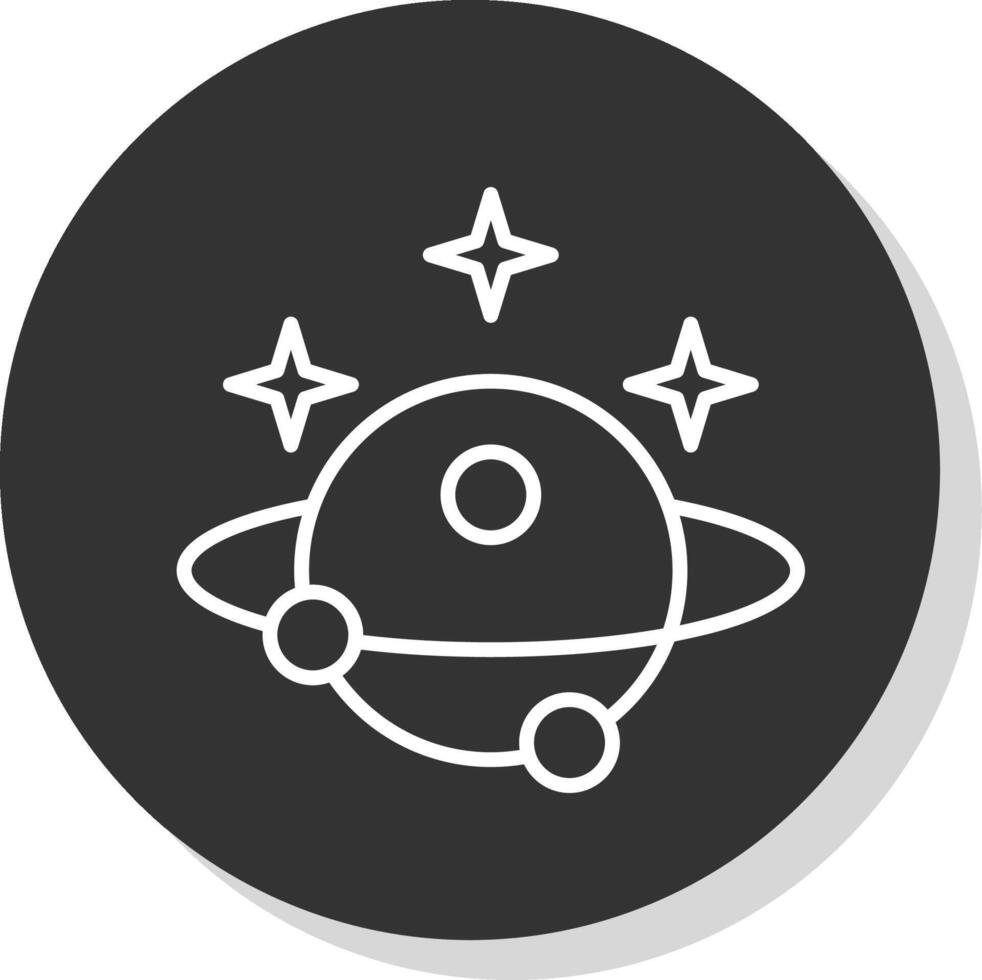 Astronomy Glyph Due Circle Icon Design vector