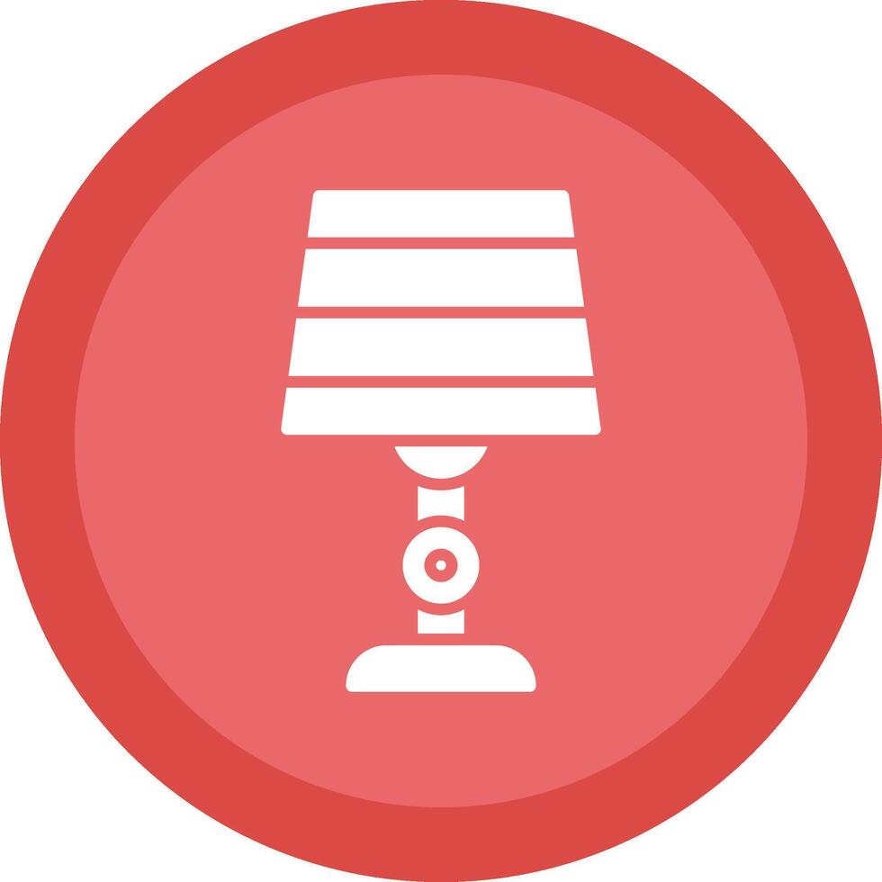 Lamp Glyph Due Circle Icon Design vector