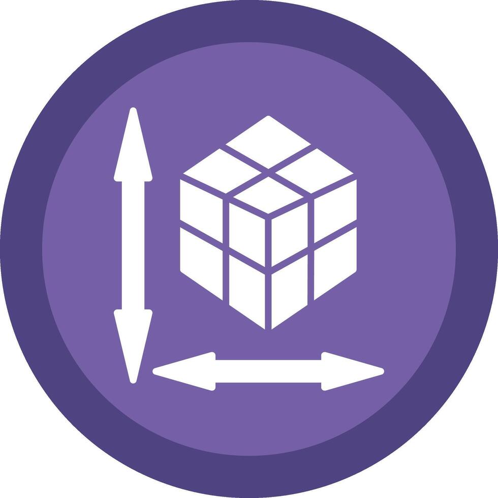Rubik Glyph Due Circle Icon Design vector