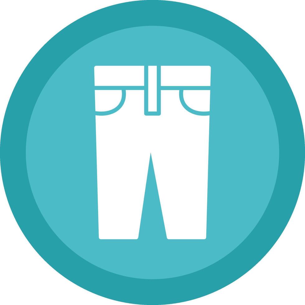Jeans Glyph Due Circle Icon Design vector
