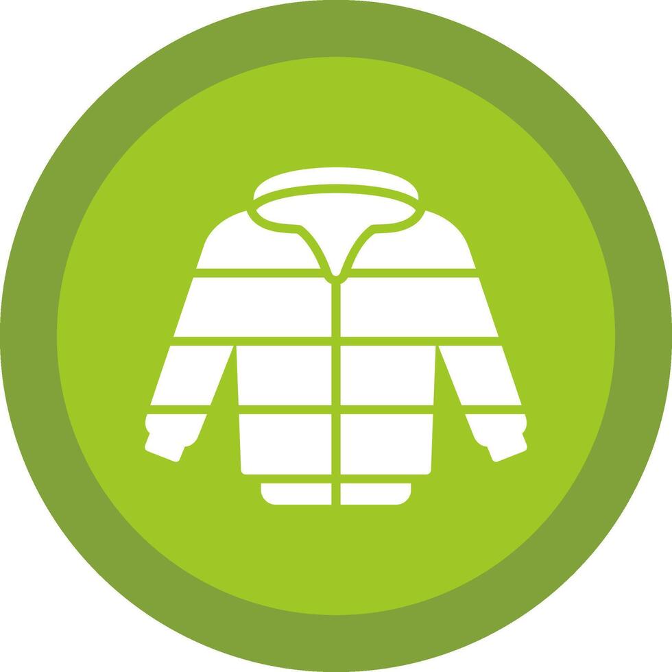 Jacket Glyph Due Circle Icon Design vector