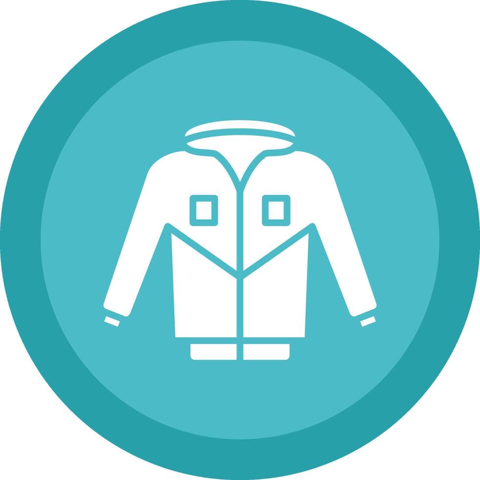Jacket Glyph Due Circle Icon Design vector
