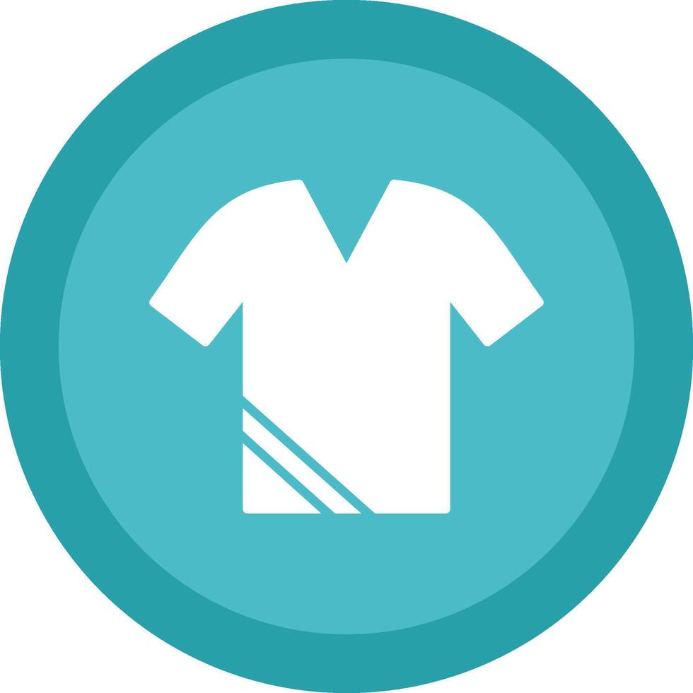 Shirt Glyph Due Circle Icon Design vector