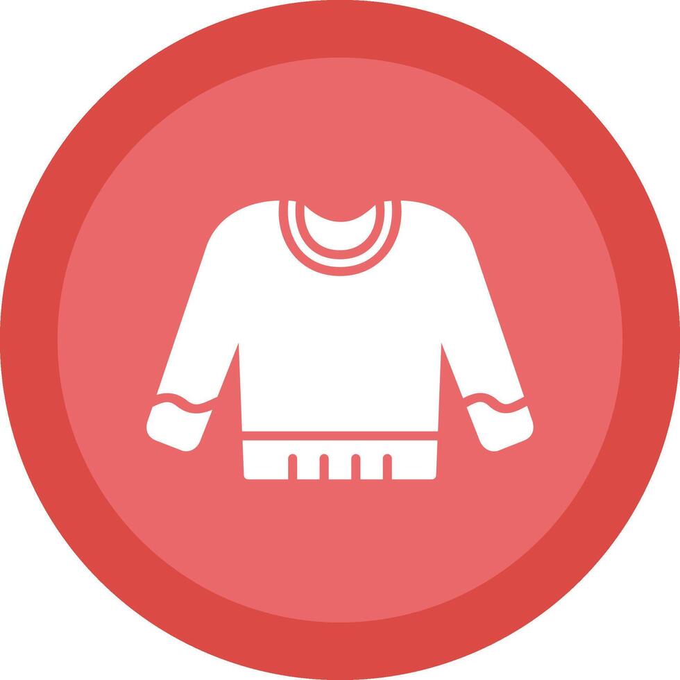 Jumper Glyph Due Circle Icon Design vector