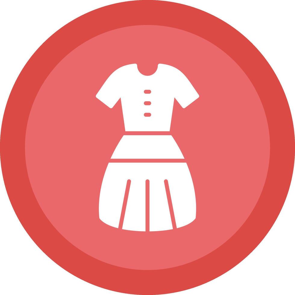 Dress Glyph Due Circle Icon Design vector