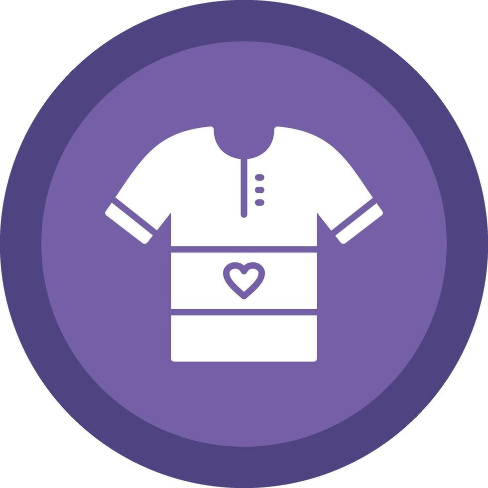 Shirt Glyph Due Circle Icon Design vector