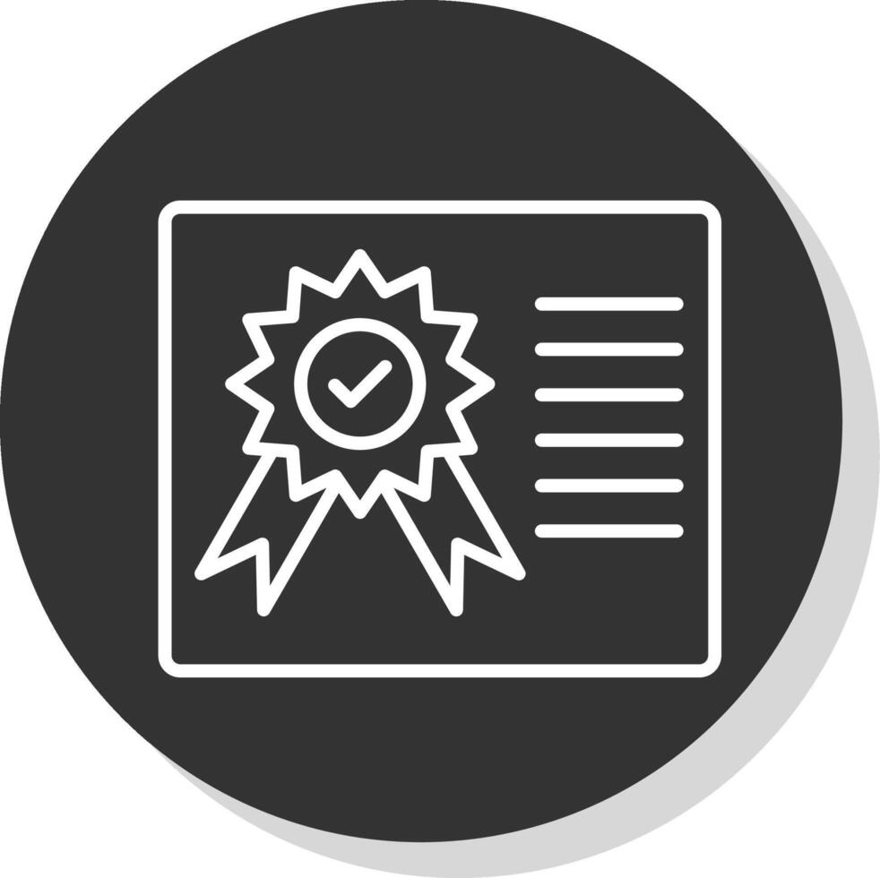 certificado glifo debido circulo icono diseño vector