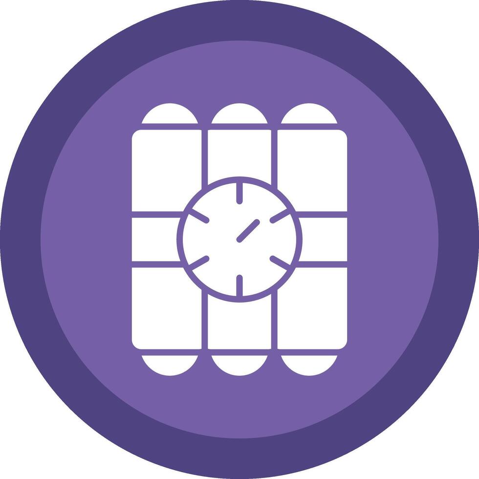 C4 Glyph Due Circle Icon Design vector