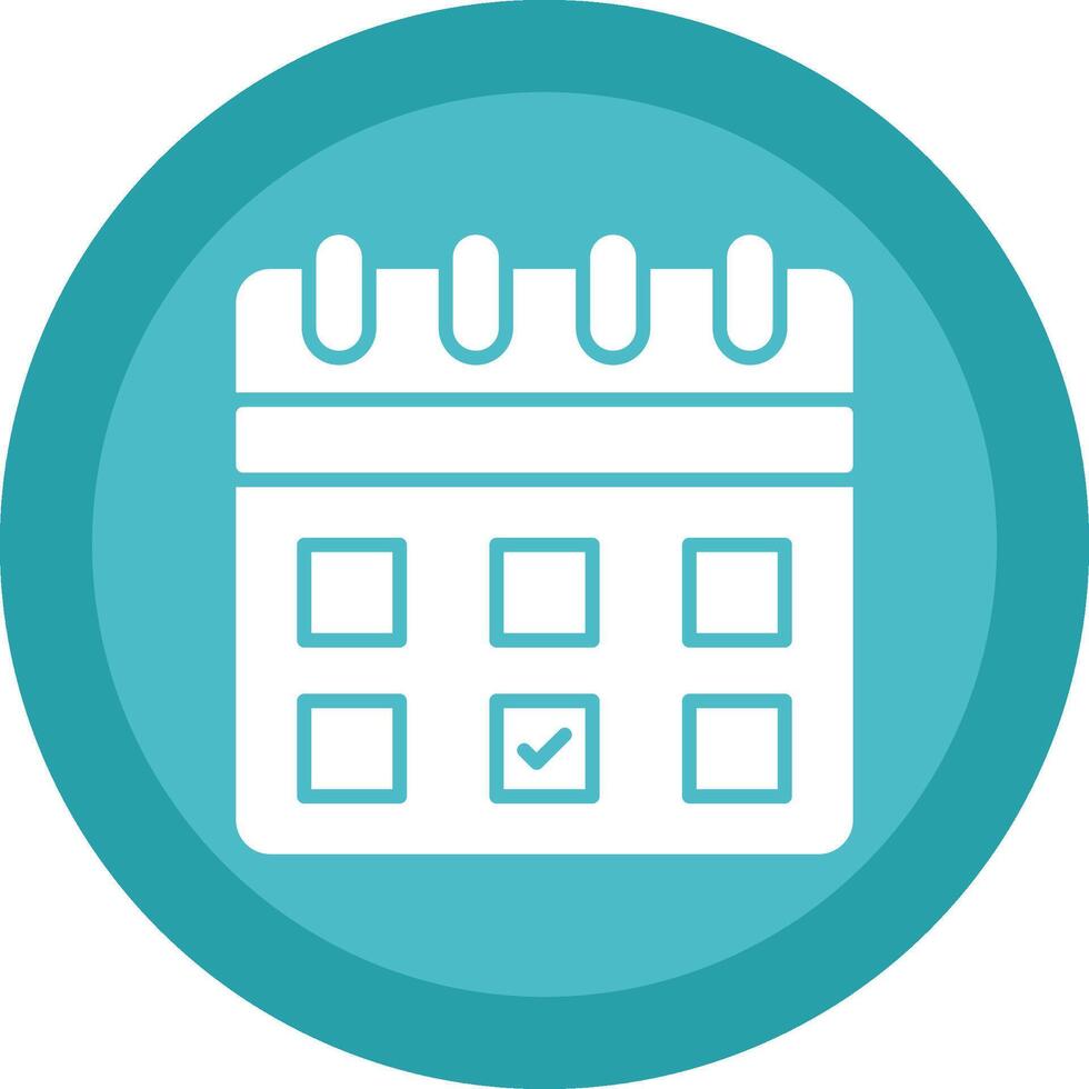 Planner Glyph Due Circle Icon Design vector