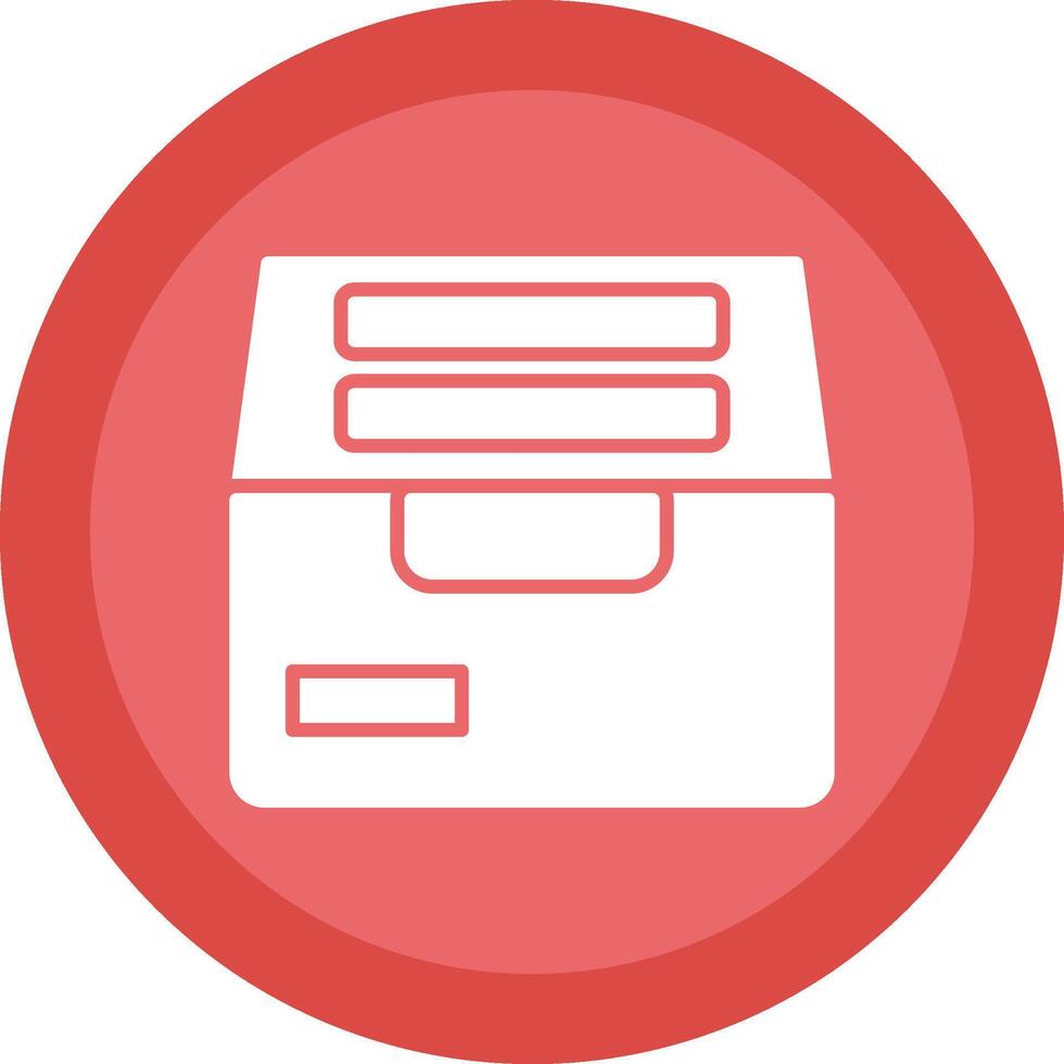 Archive Glyph Due Circle Icon Design vector