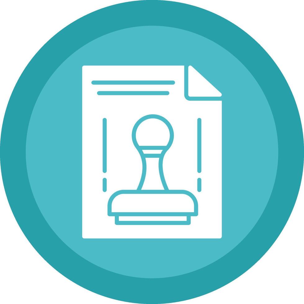 Stamp Tool Glyph Due Circle Icon Design vector