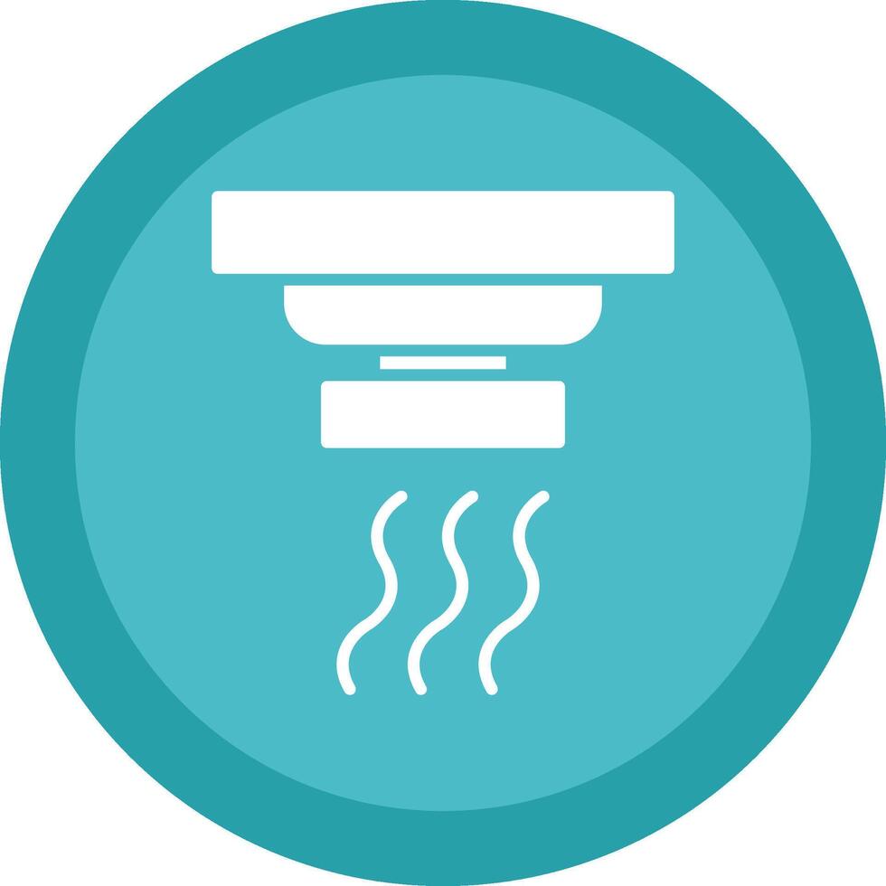 Smoke Detector Glyph Due Circle Icon Design vector