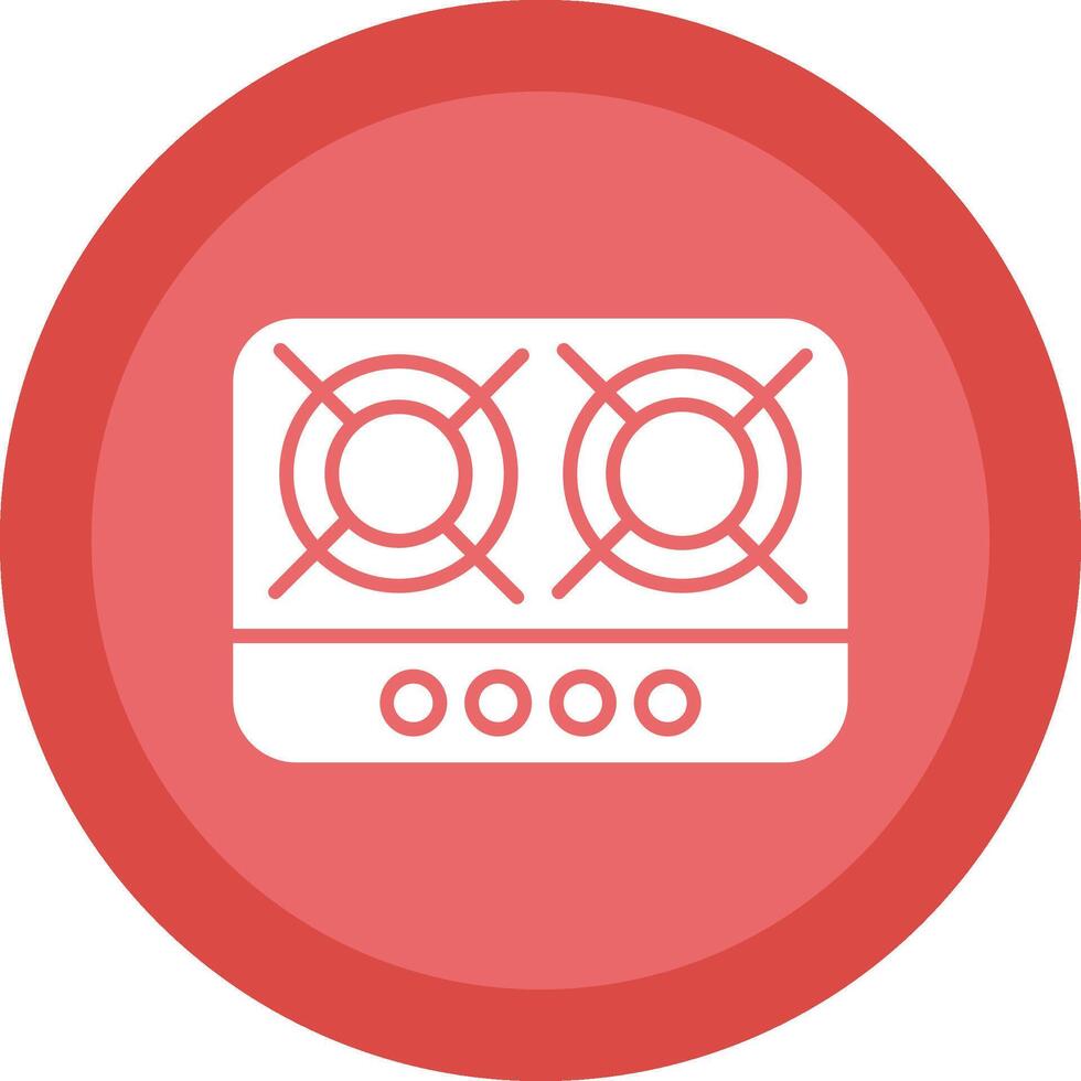 Hob Glyph Due Circle Icon Design vector
