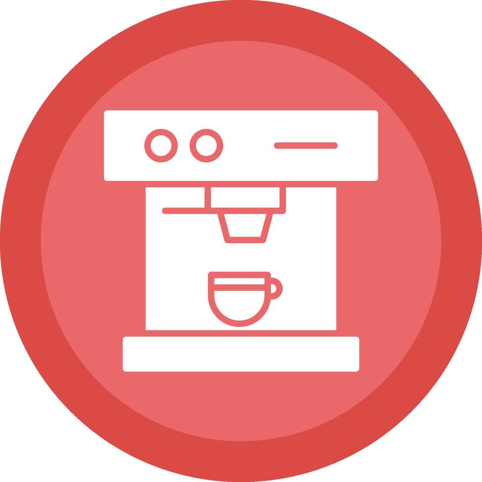 Coffee Machine Glyph Due Circle Icon Design vector