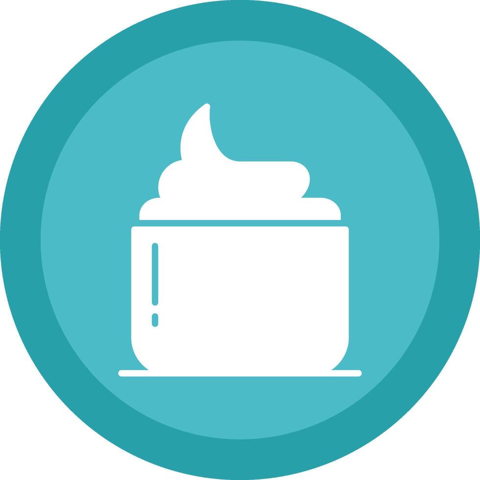 Hair Mask Glyph Due Circle Icon Design vector