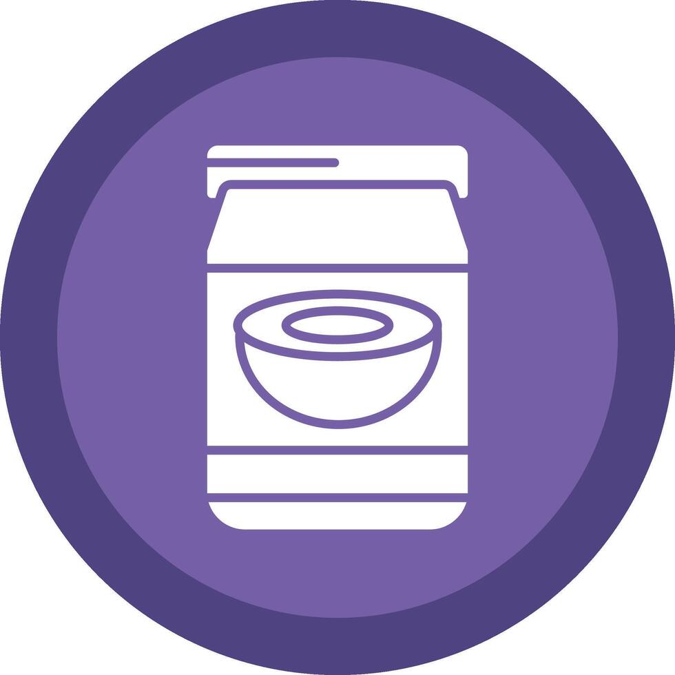 Coconut Oil Glyph Due Circle Icon Design vector