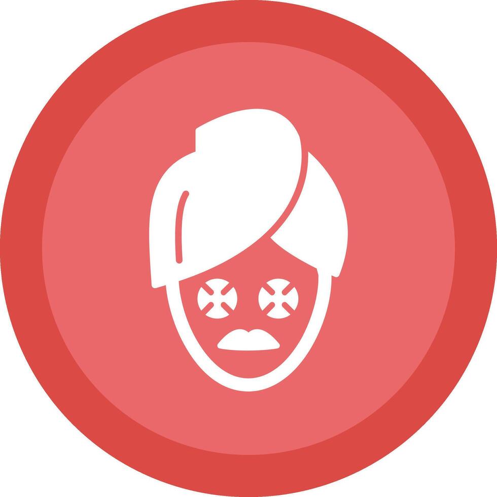 Face Mask Glyph Due Circle Icon Design vector