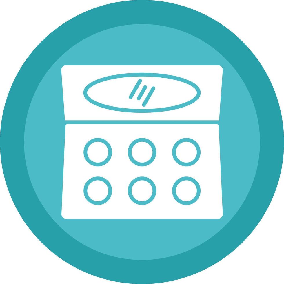 Contour Glyph Due Circle Icon Design vector