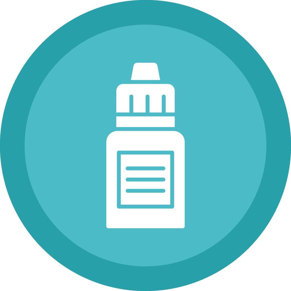 Serum Glyph Due Circle Icon Design vector