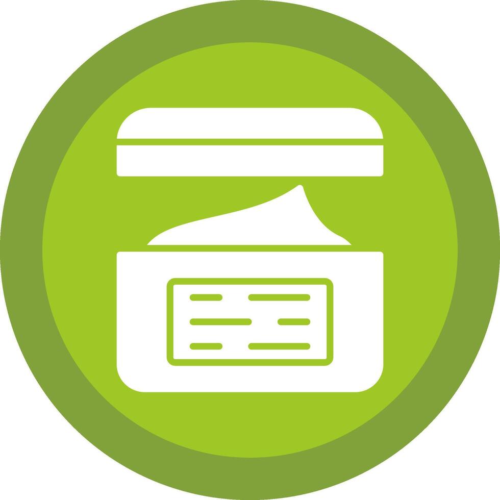 Body Cream Glyph Due Circle Icon Design vector