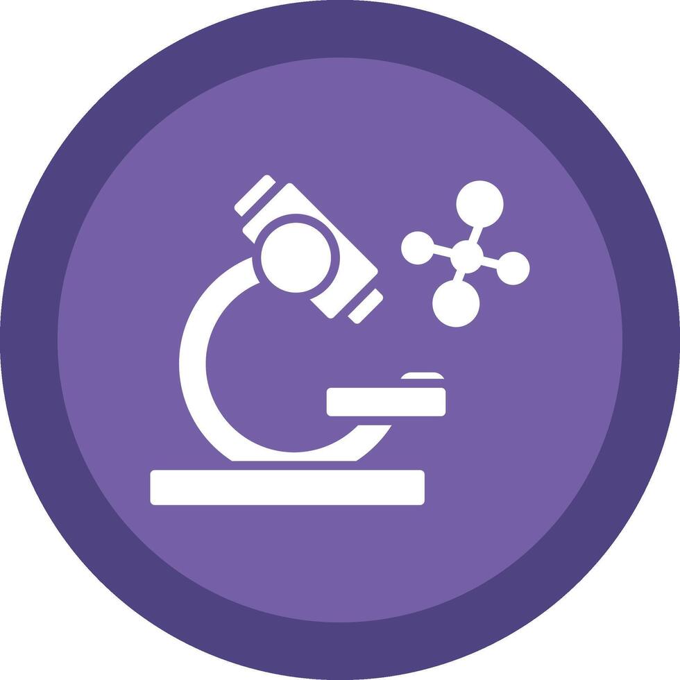 Microscope Glyph Due Circle Icon Design vector