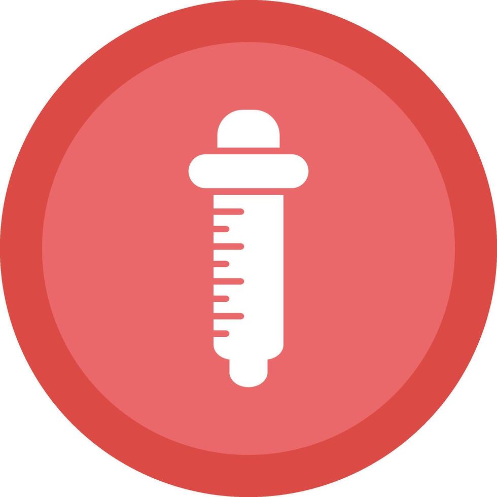 Pipette Glyph Due Circle Icon Design vector
