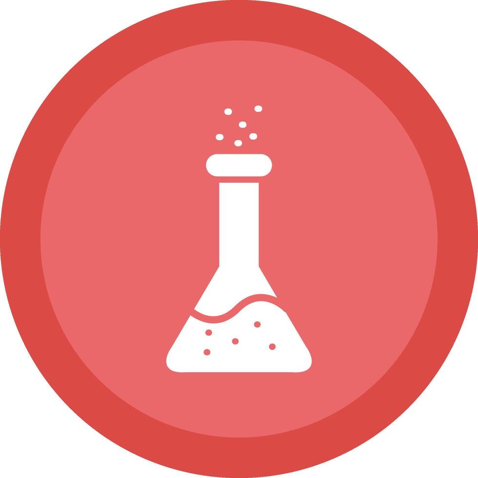 Flask Glyph Due Circle Icon Design vector