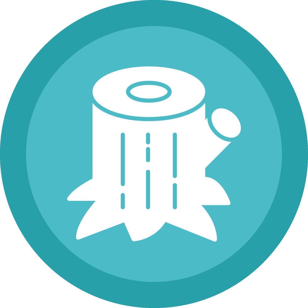 Trunk Glyph Due Circle Icon Design vector